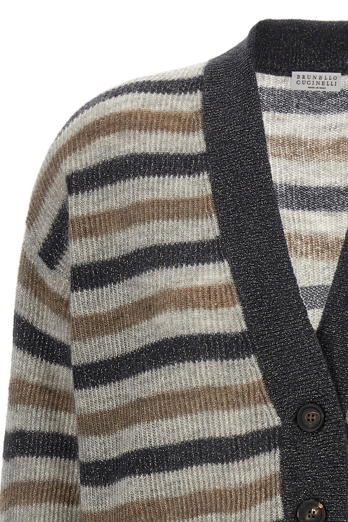 Brunello Cucinelli Women Lurex Wool Cardigan - 3