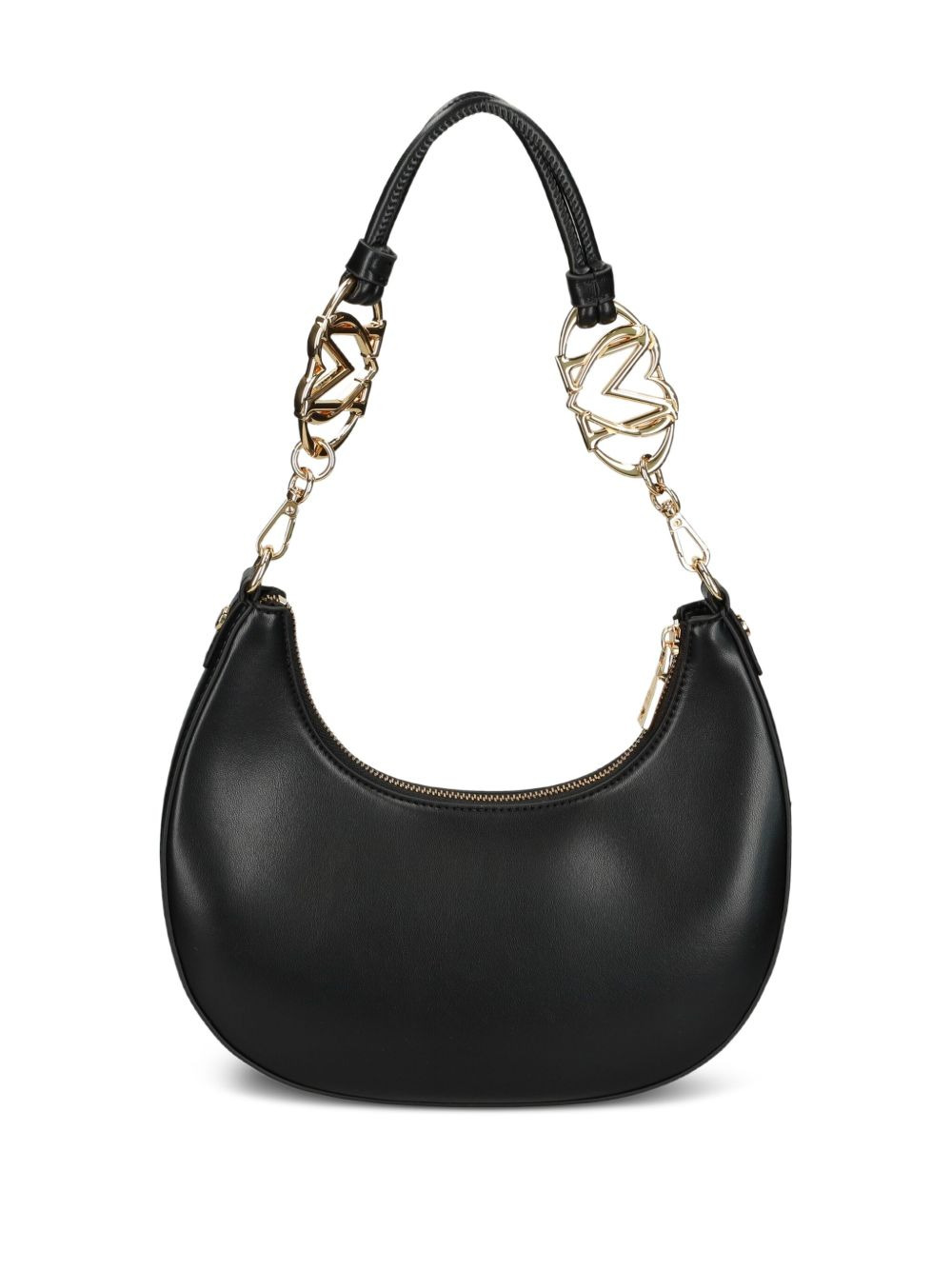 chain-embellished crescent shoulder bag - 5