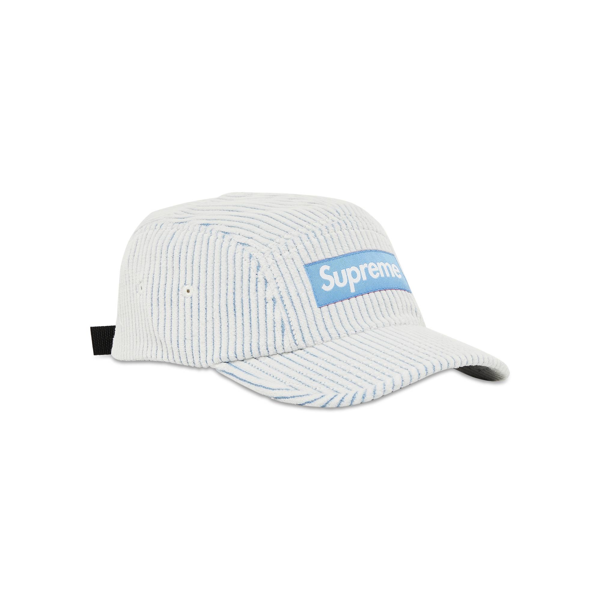 Supreme 2-Tone Corduroy Camp Cap 'White'