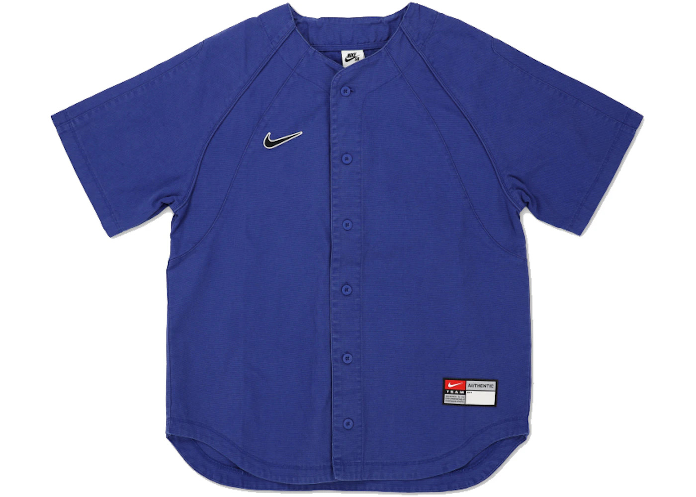 Nike SB x MLB Skate Baseball Jersey Deep Royal Blue/White - 1