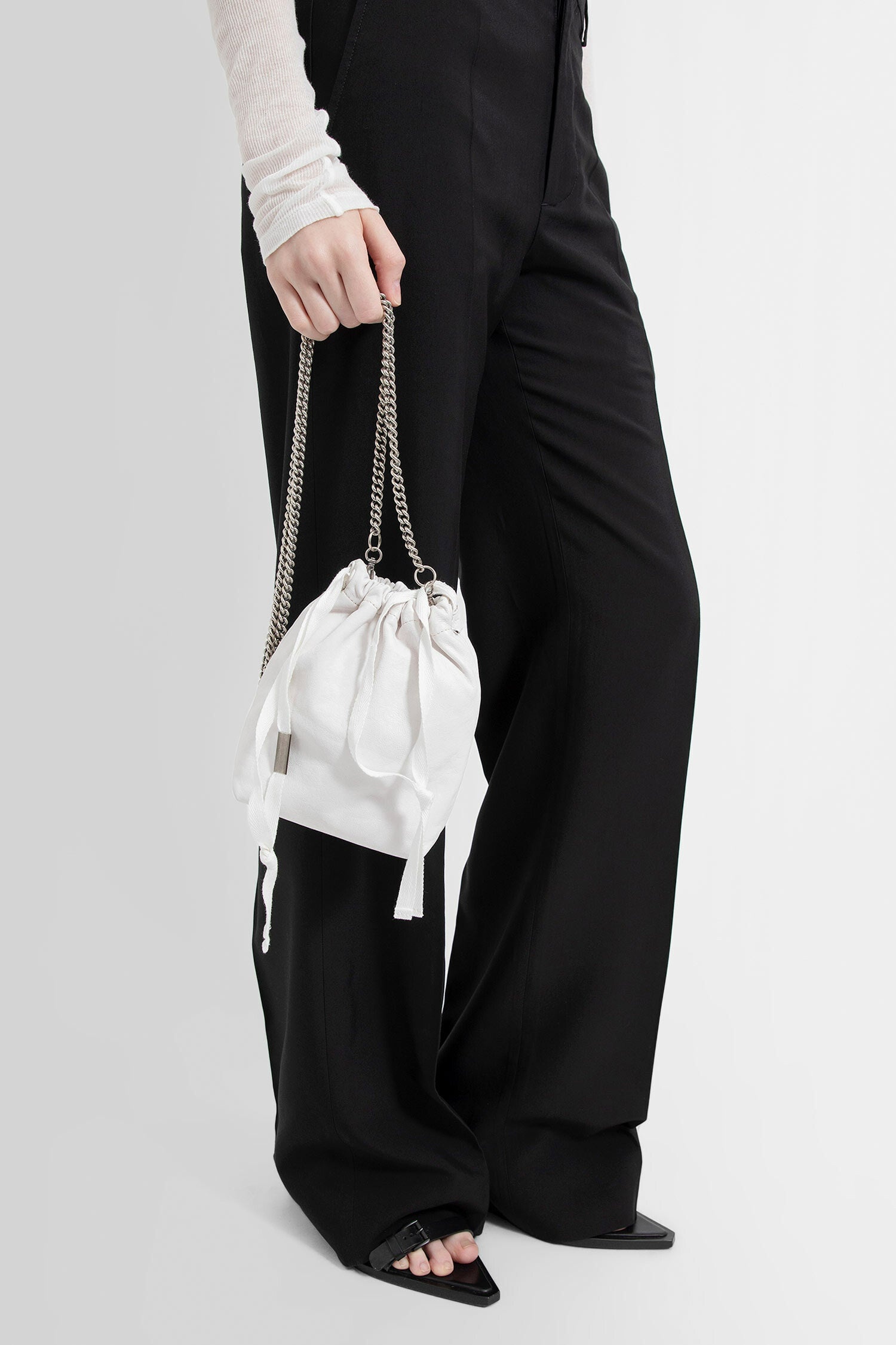 ANN DEMEULEMEESTER UNISEX WHITE SHOULDER BAGS - 4