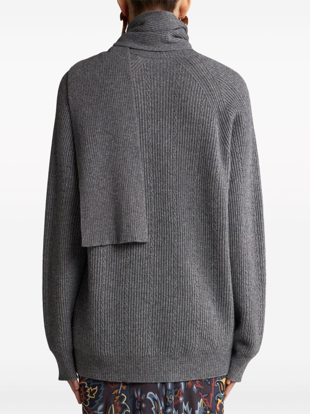 cashmere scarf sweater - 4