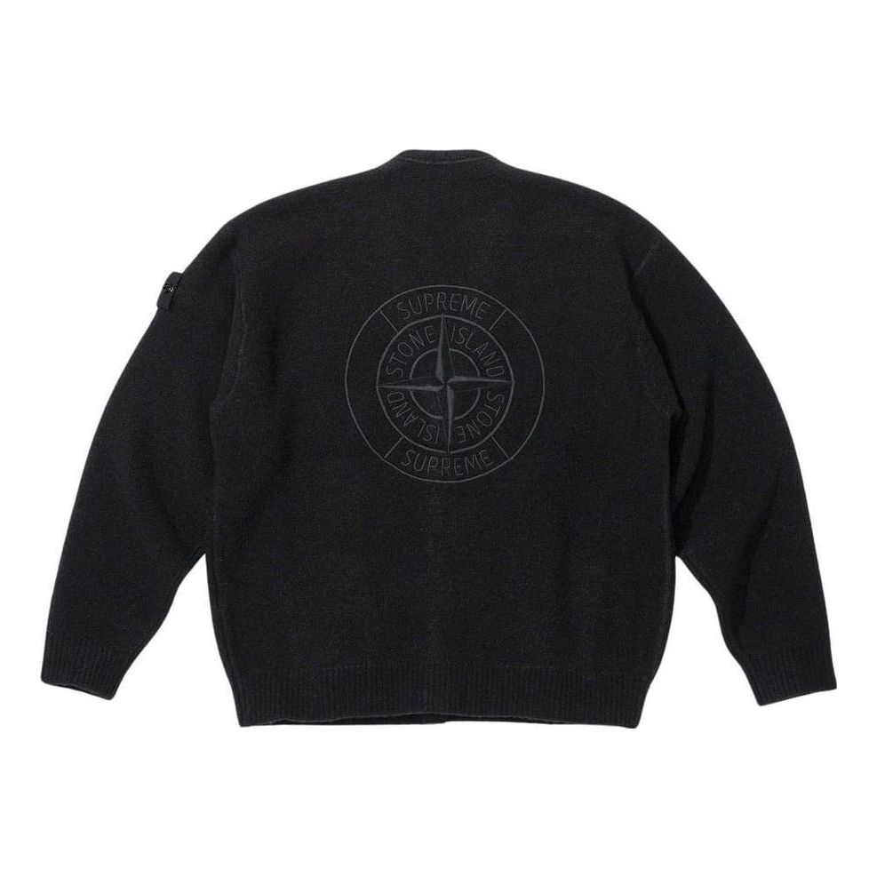 Supreme x STONE ISLAND FW23 Week10 Boucle Cardigan Jacket 'Black' SUP-FW23-172 - 2