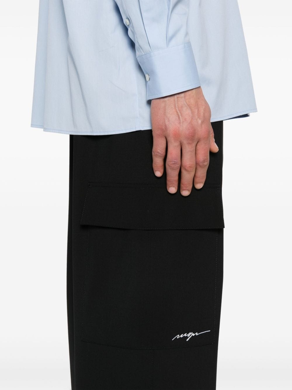 drawstring cargo trousers - 5