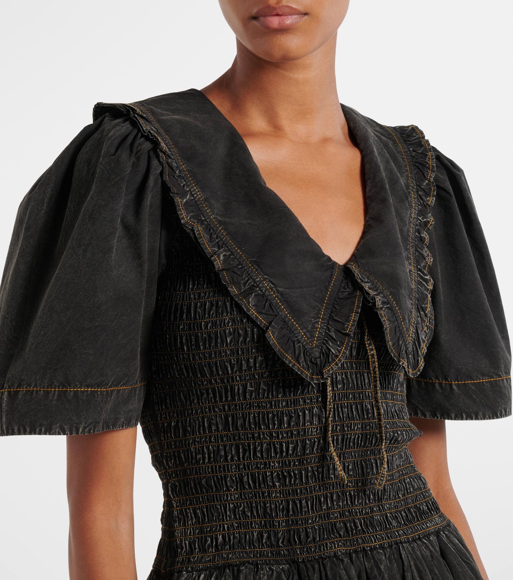 Bow-detail denim minidress - 4