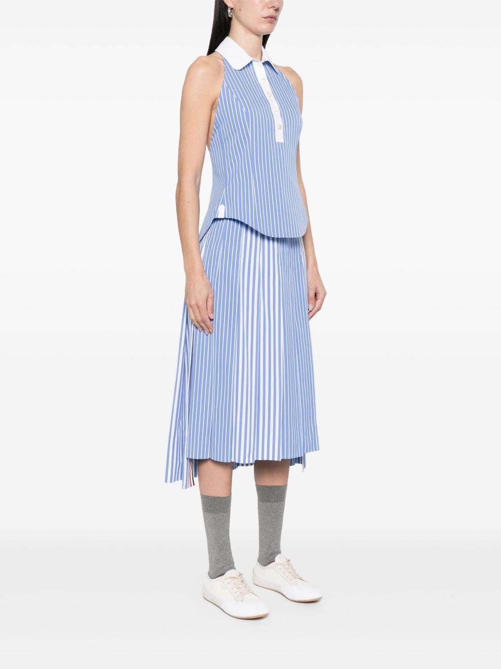 pinstriped halter top - 3