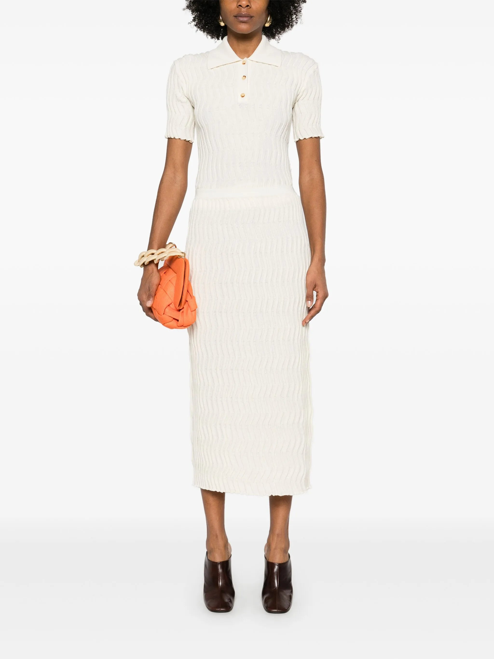 knitted polo top - 2