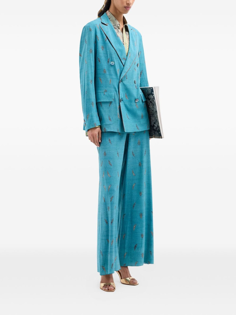 leaf-motif double-breasted blazer 3