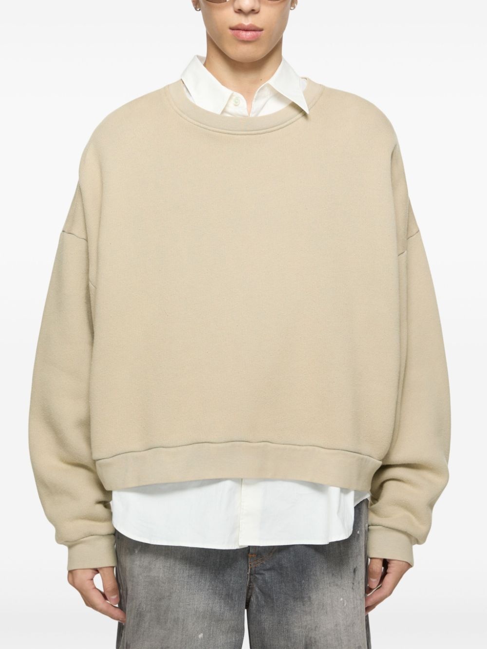 logo-patch jersey sweatshirt - 2