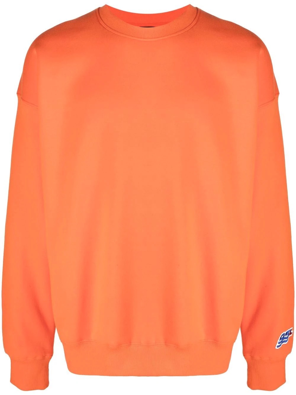 logo-patch crew neck sweatshirt - 1