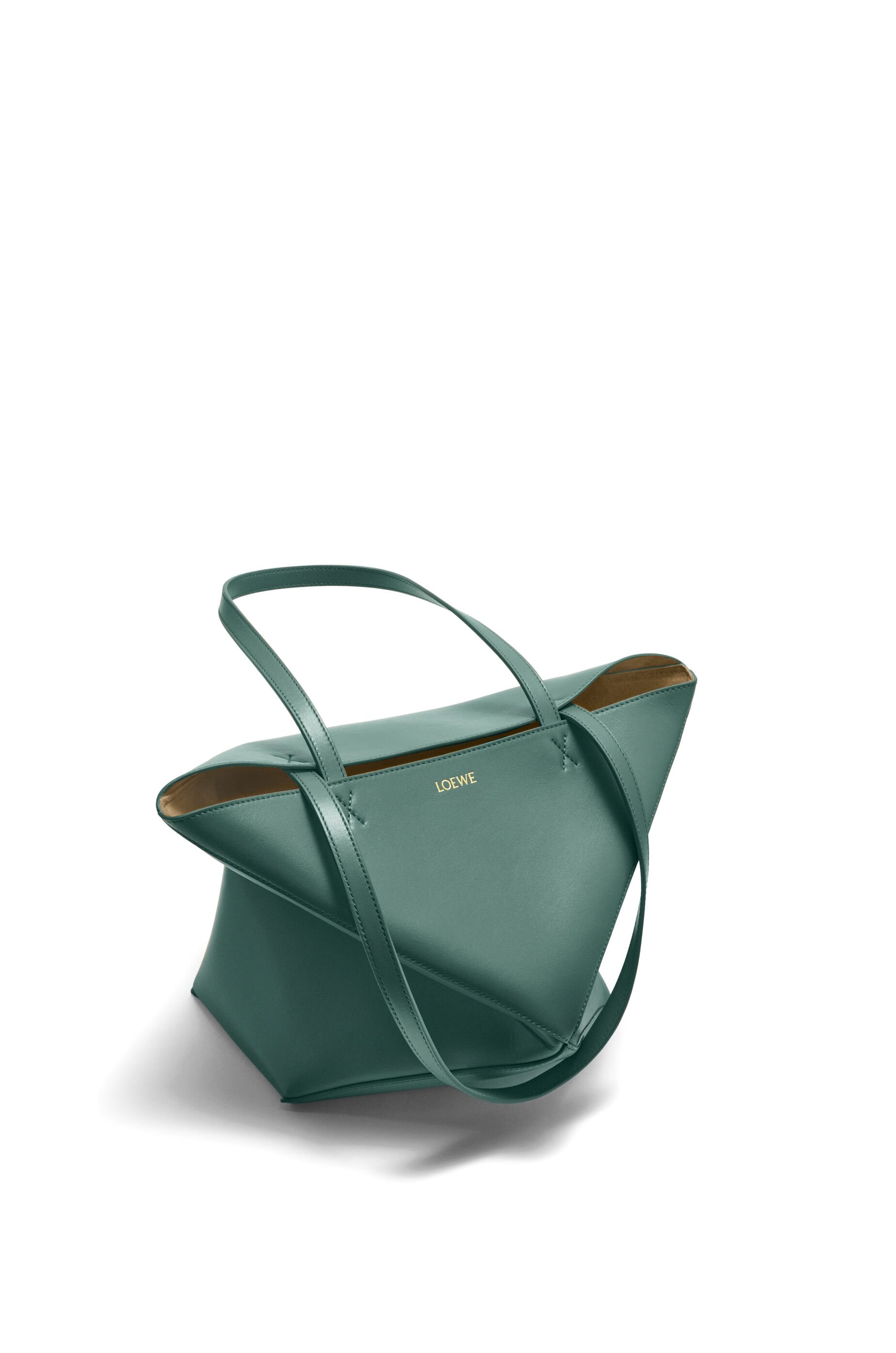 Medium Puzzle Fold tote in shiny calfskin - 4