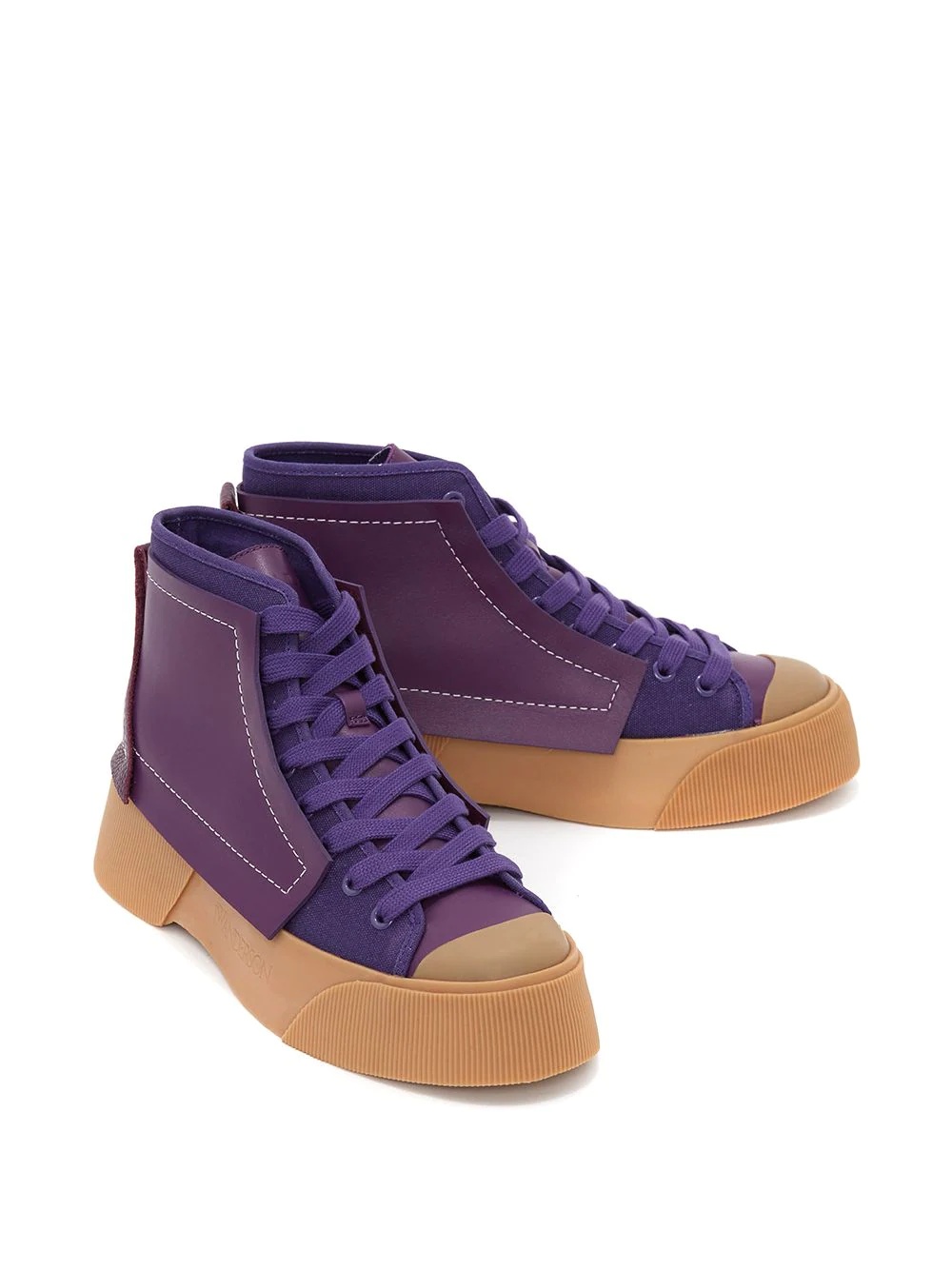 panelled high-top sneakers - 2