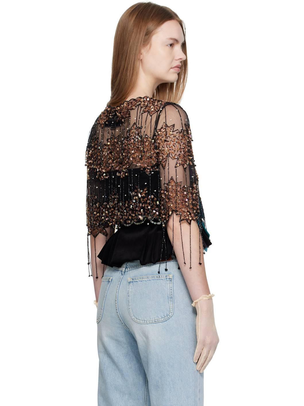 Black Sequinned Jacket - 3