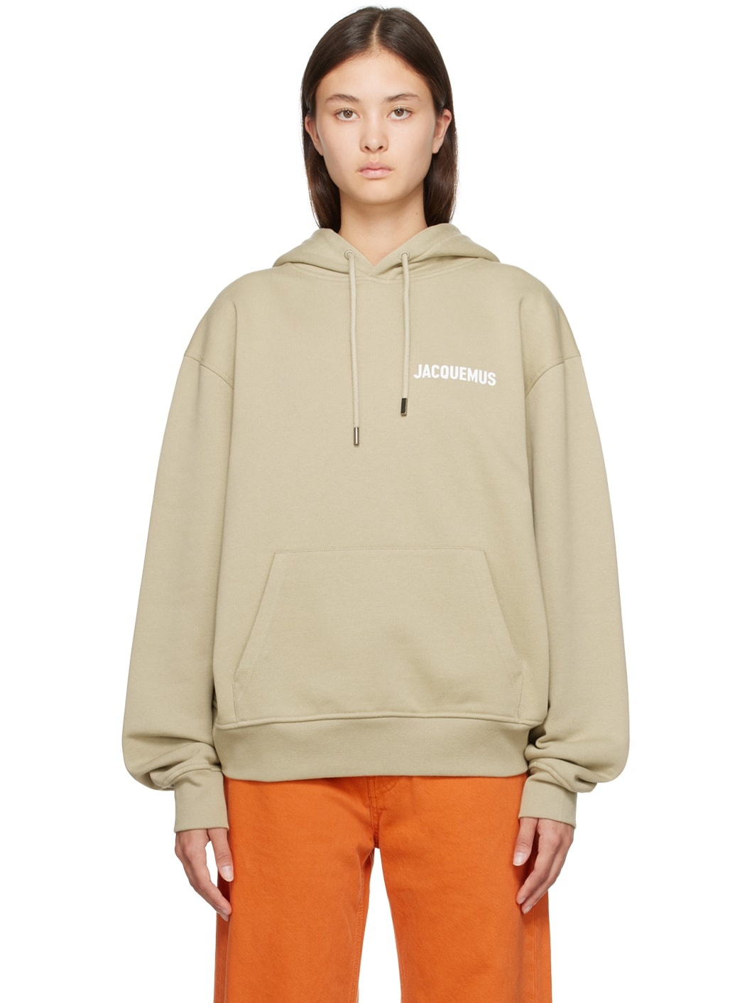 Khaki Le Papier 'Le Sweatshirt Jacquemus' Hoodie - 1