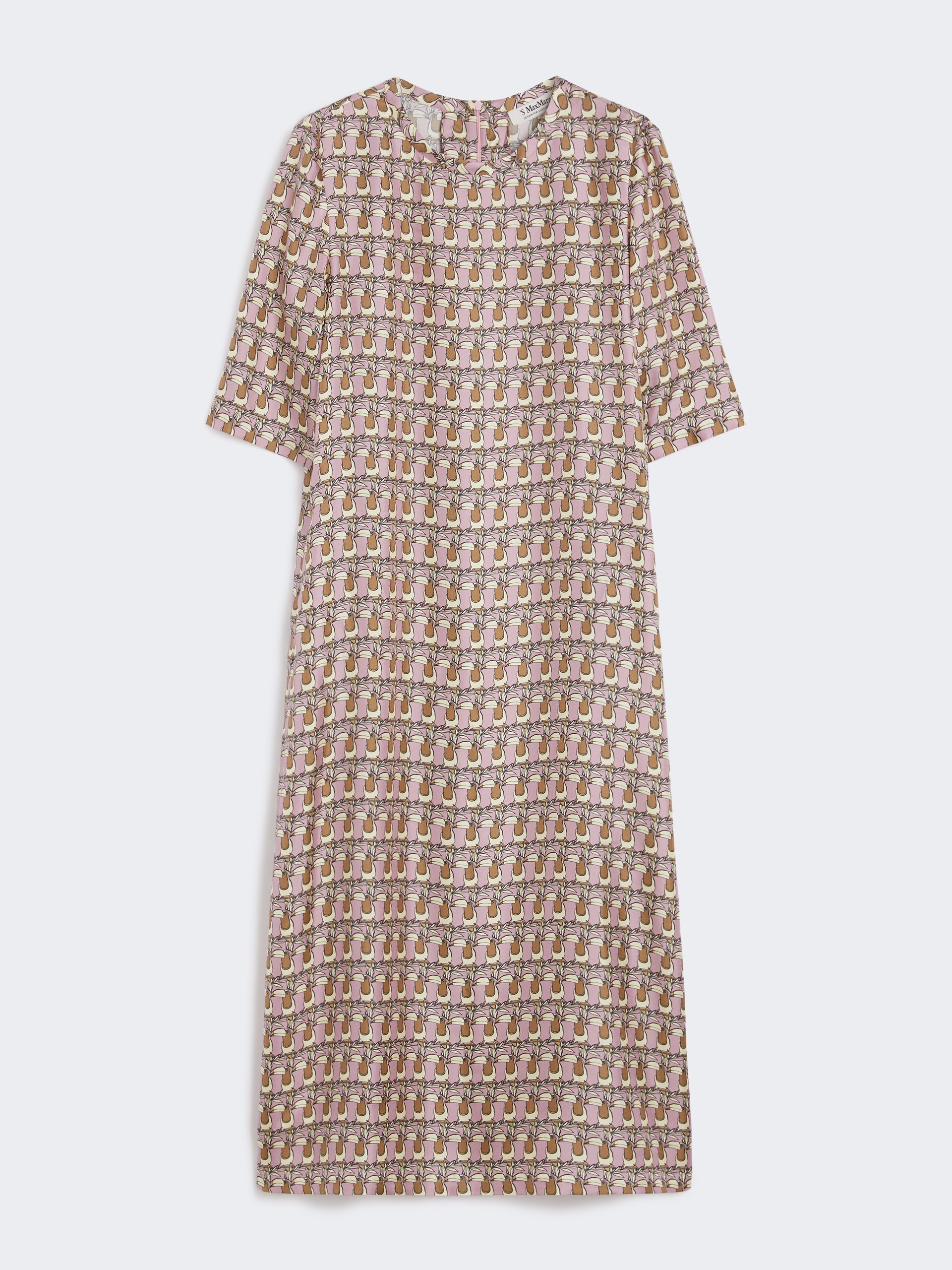 SAMANTHA Printed silk twill dress - 1