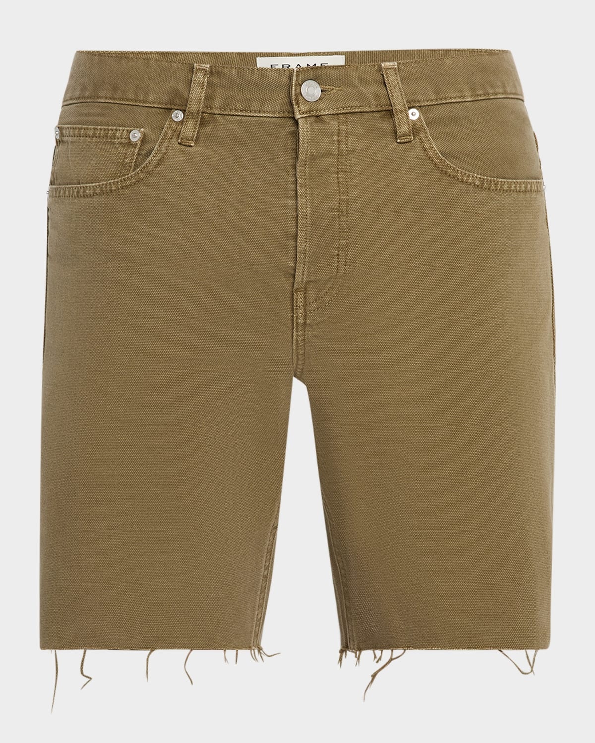 Men's Relaxed Raw Hem Shorts - 1