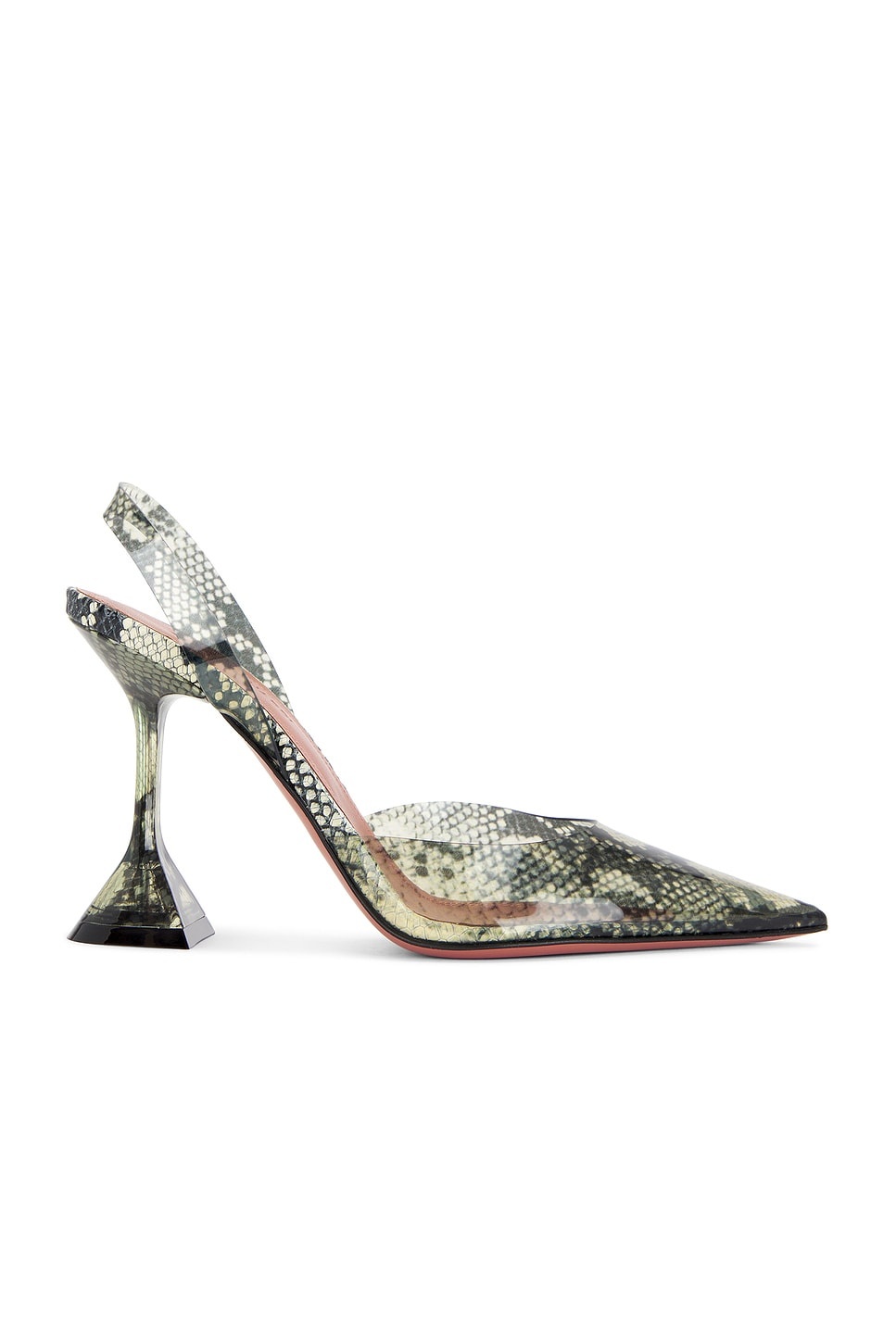 Holli Glass 95 Sling Pump In Printed Snake - 1