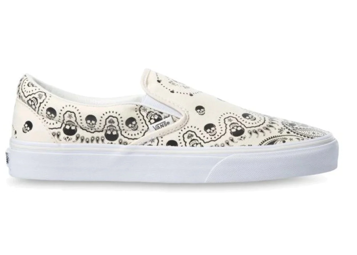 Vans Slip-On Skull Bandana White Black - 1