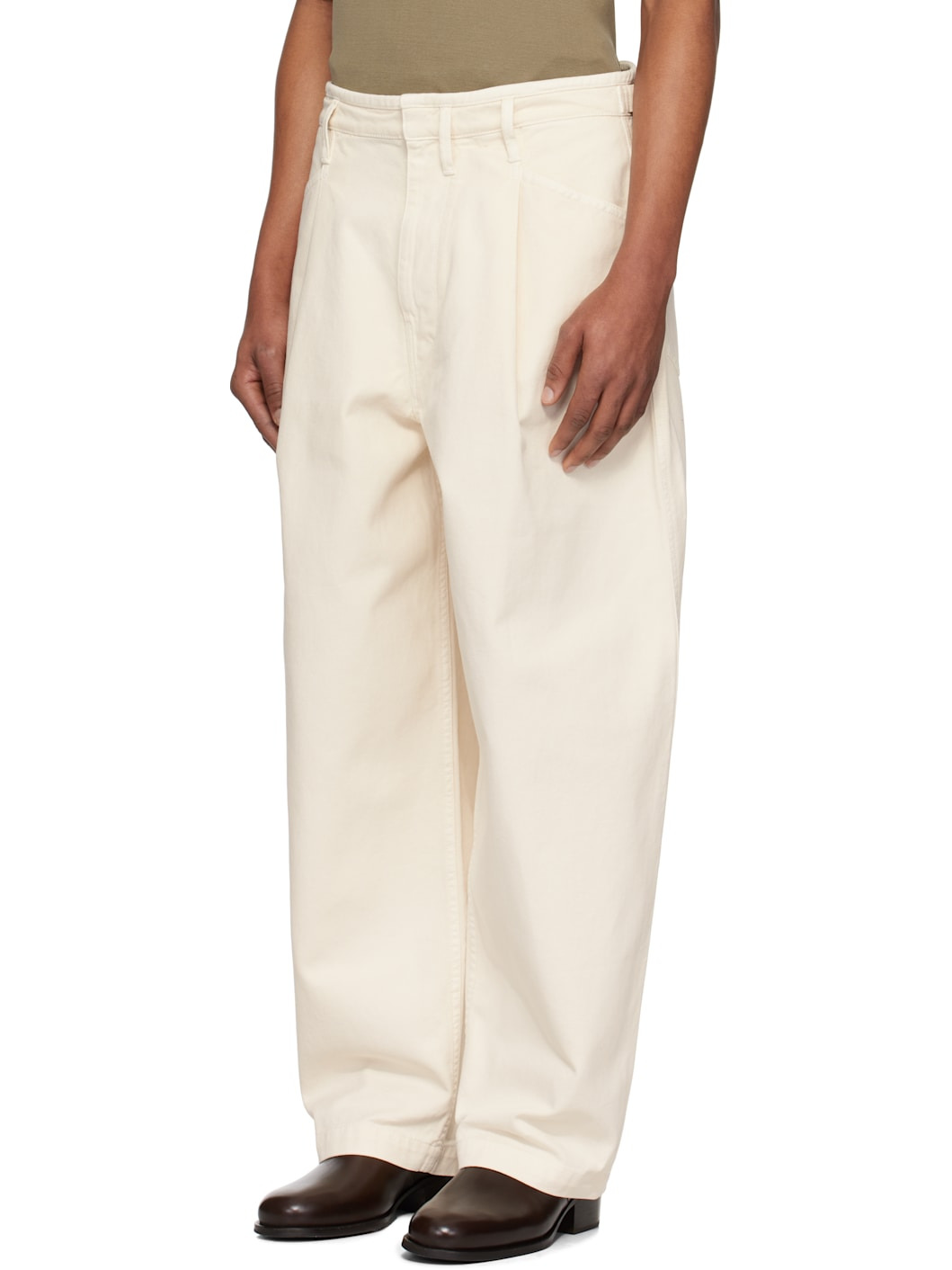Off-White Pleated Workwear Jeans - 4