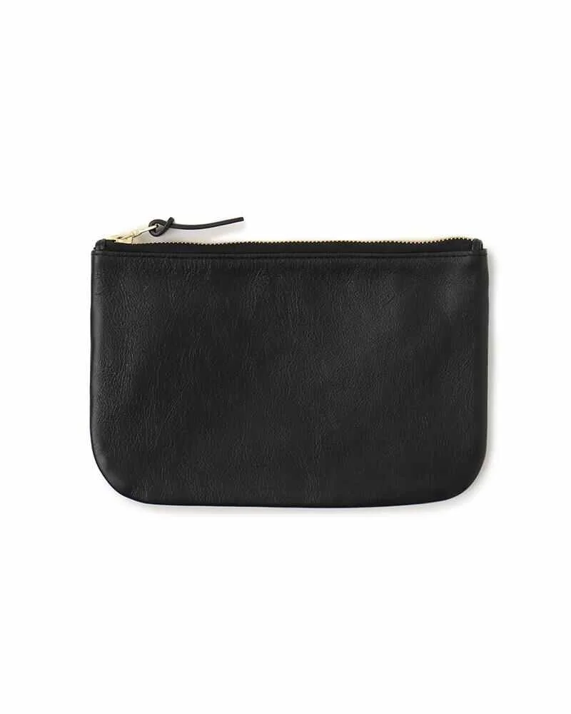 LEATHER TRAVEL POUCH BLACK - 1