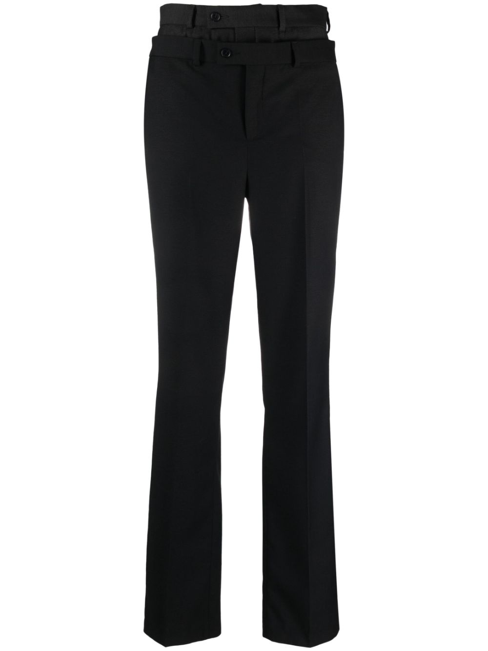 double-waistband trousers - 1