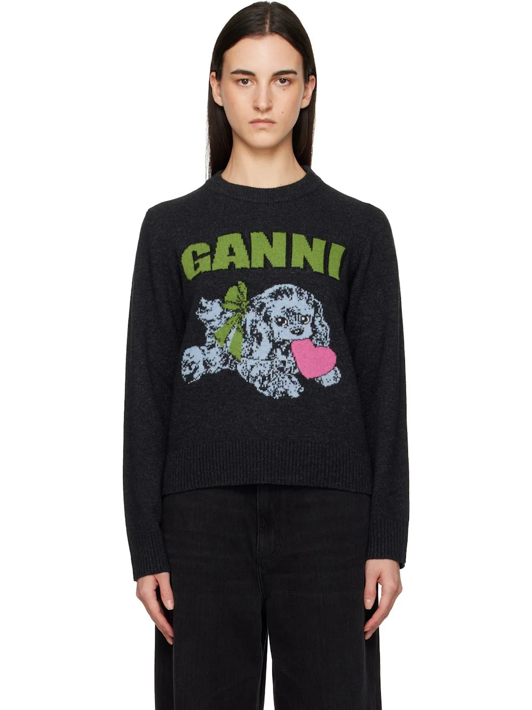 Gray Puppy Wool Jumper Sweater - 1