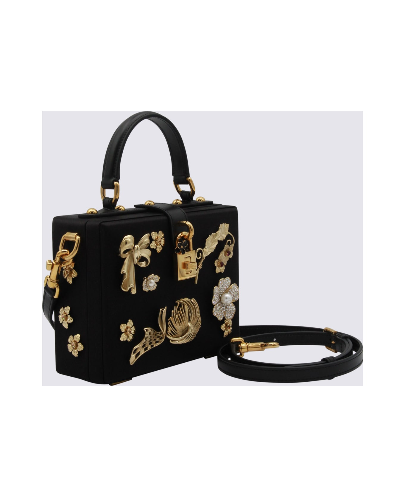 Black Dolce Box Top Handle Bag - 2
