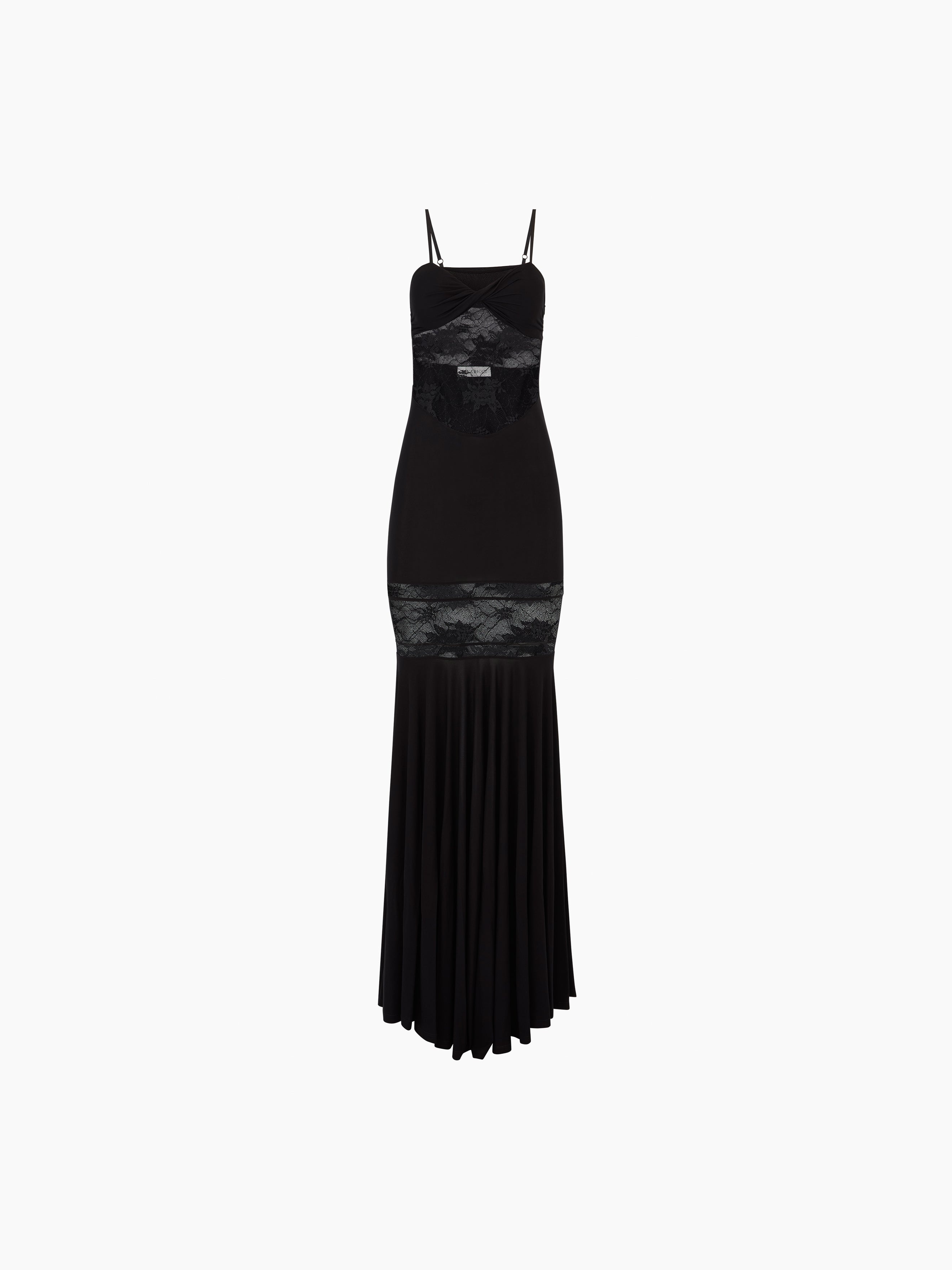 MERMAID DRESS WITH LACE INSERTS - 5