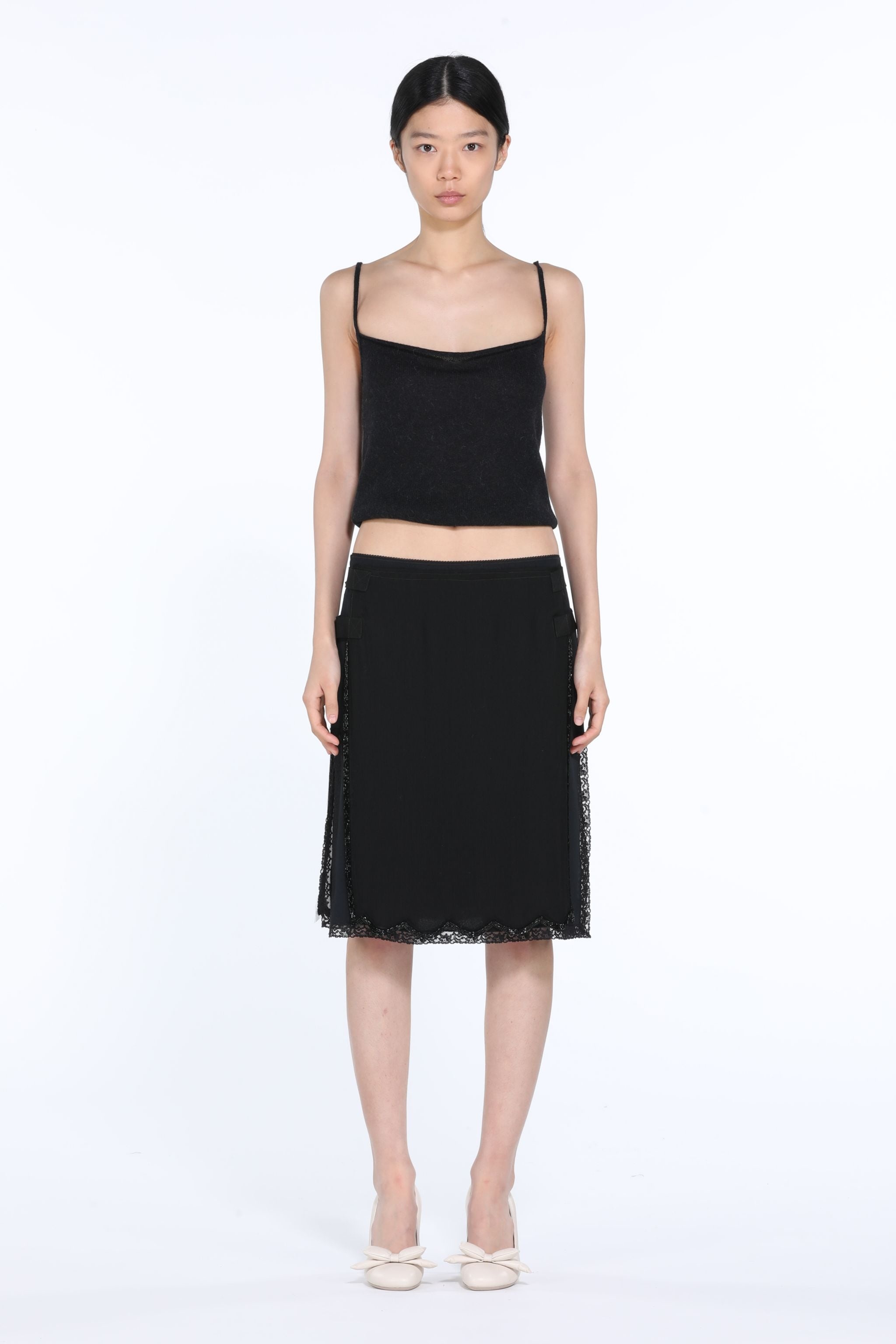 EMBELLISHED SILK MIDI SKIRT - 4