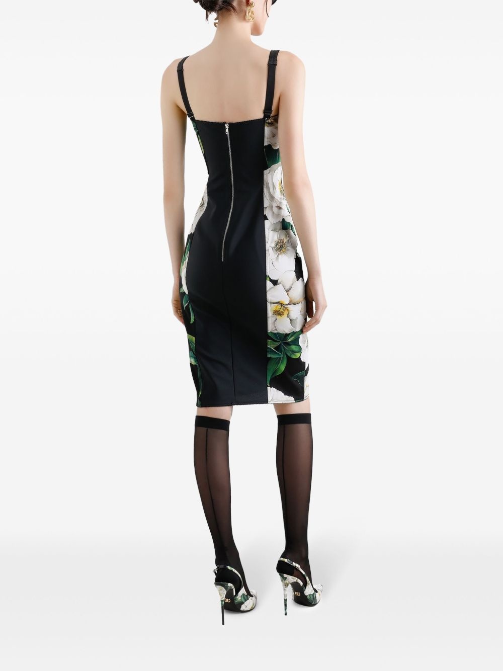floral-print mini dress - 3