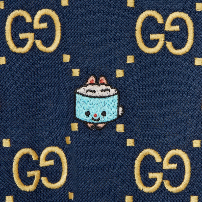 Stretch cotton polo with embroidery 3