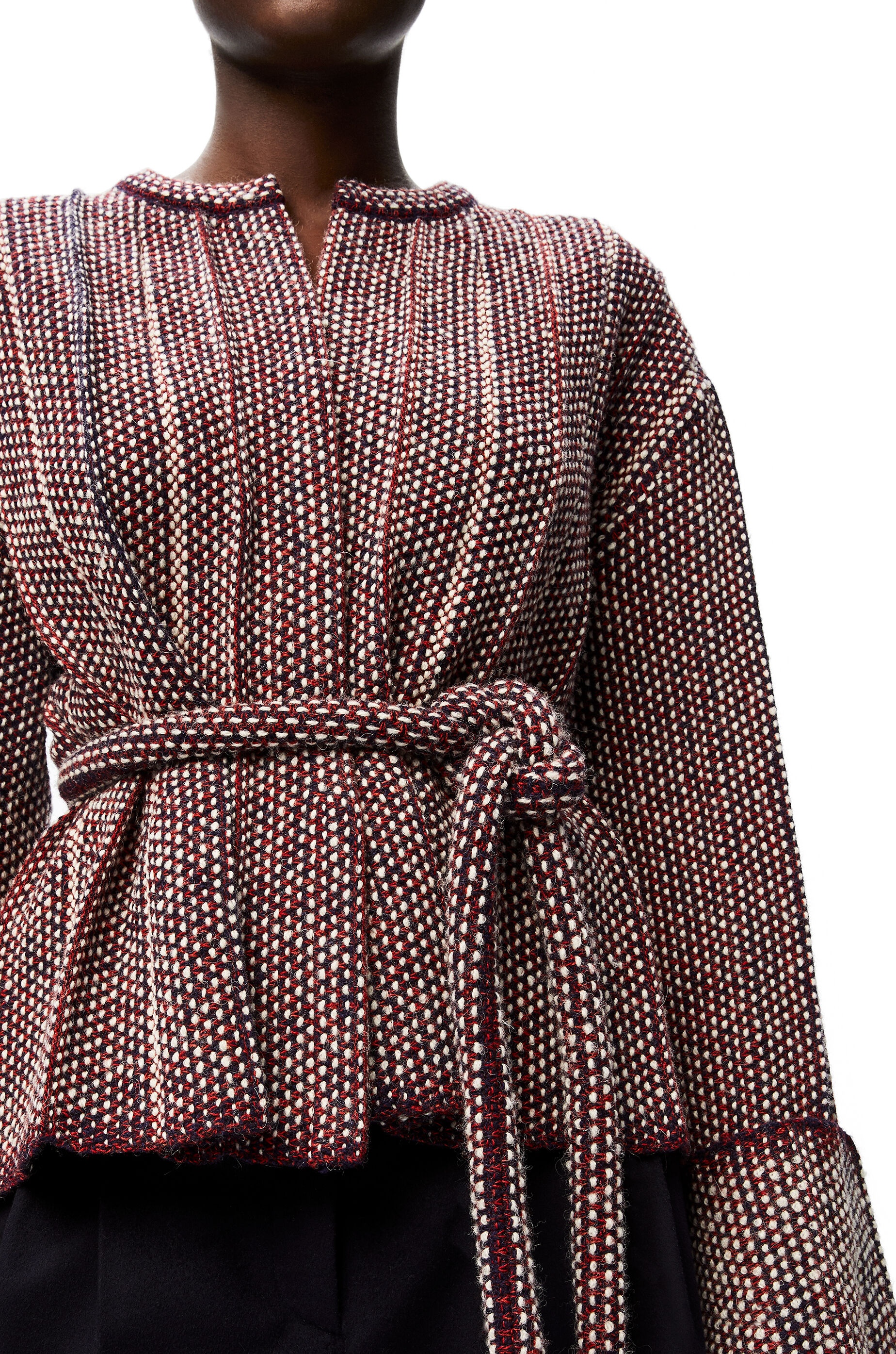 Pleated knit jacket in wool - 4