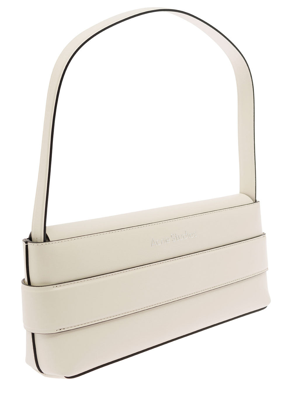 Acne Studios Women White Shoulder Bag With Musubi Knot Detail In Leather Woman - 3
