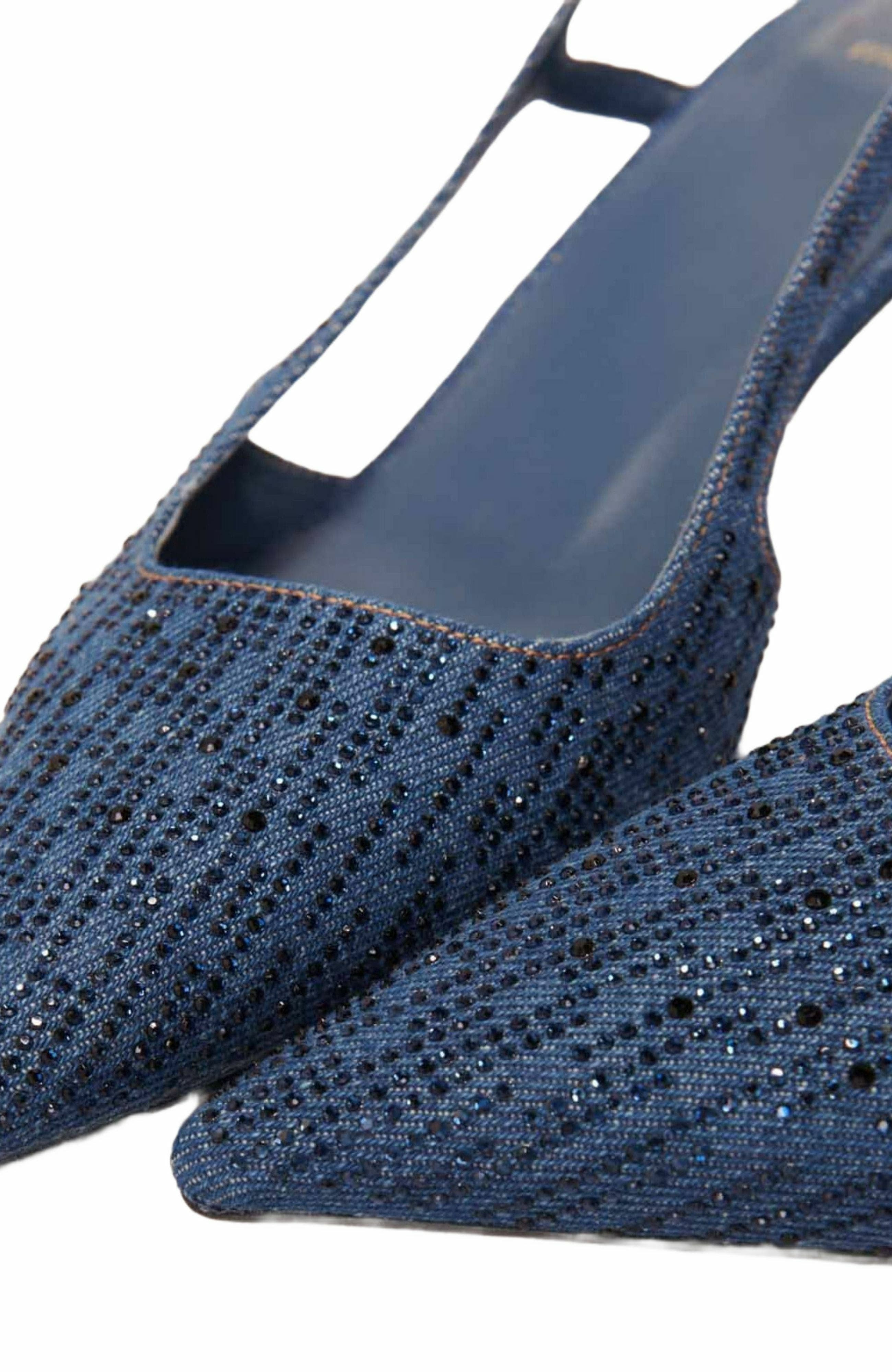 maje Slingback pump in rhinestone denim in Blue at Nordstrom - 5