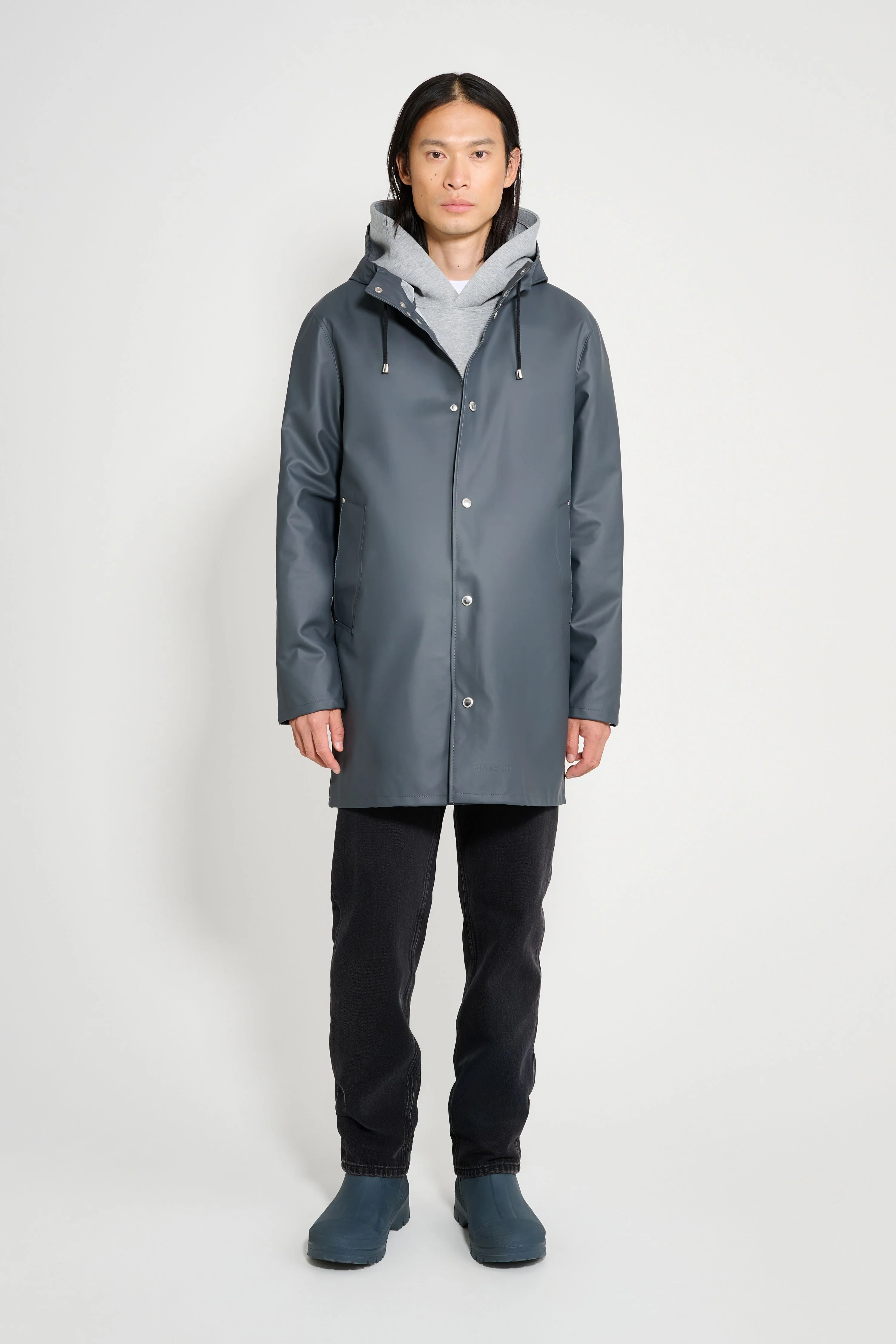 Stockholm Lightweight Raincoat Charcoal - 1