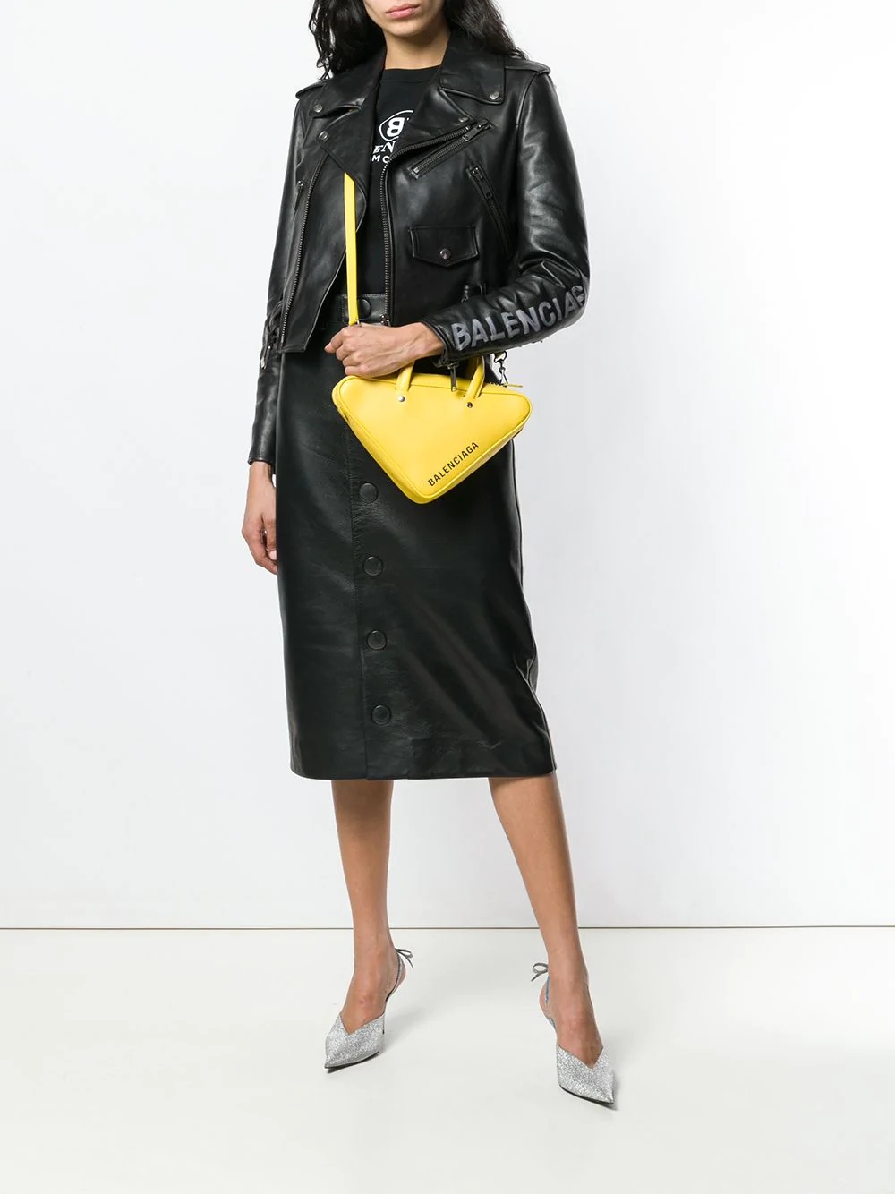 lambskin pencil skirt - 2