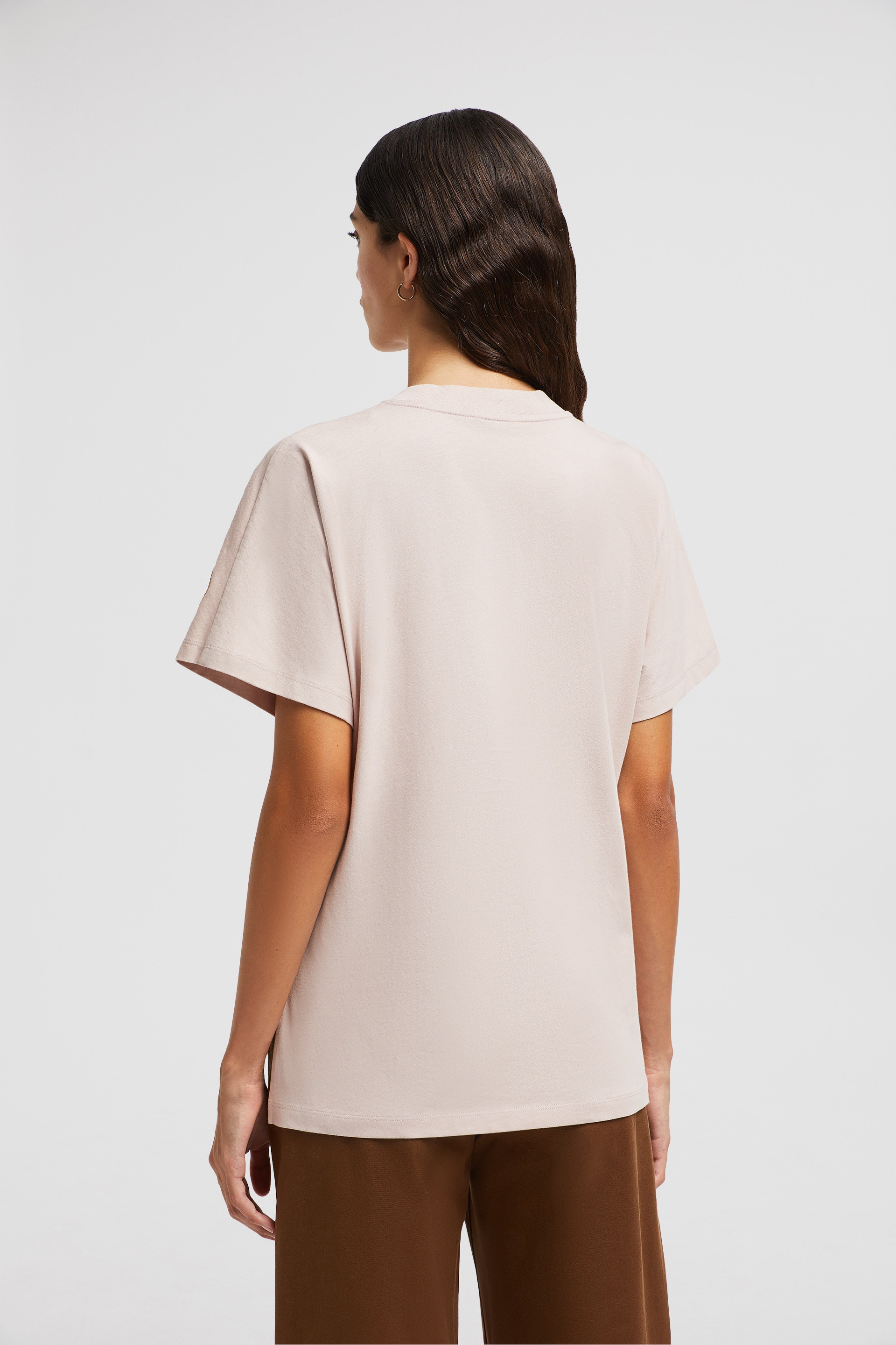 Embroidered Cursive Logo Cotton T-Shirt - 5