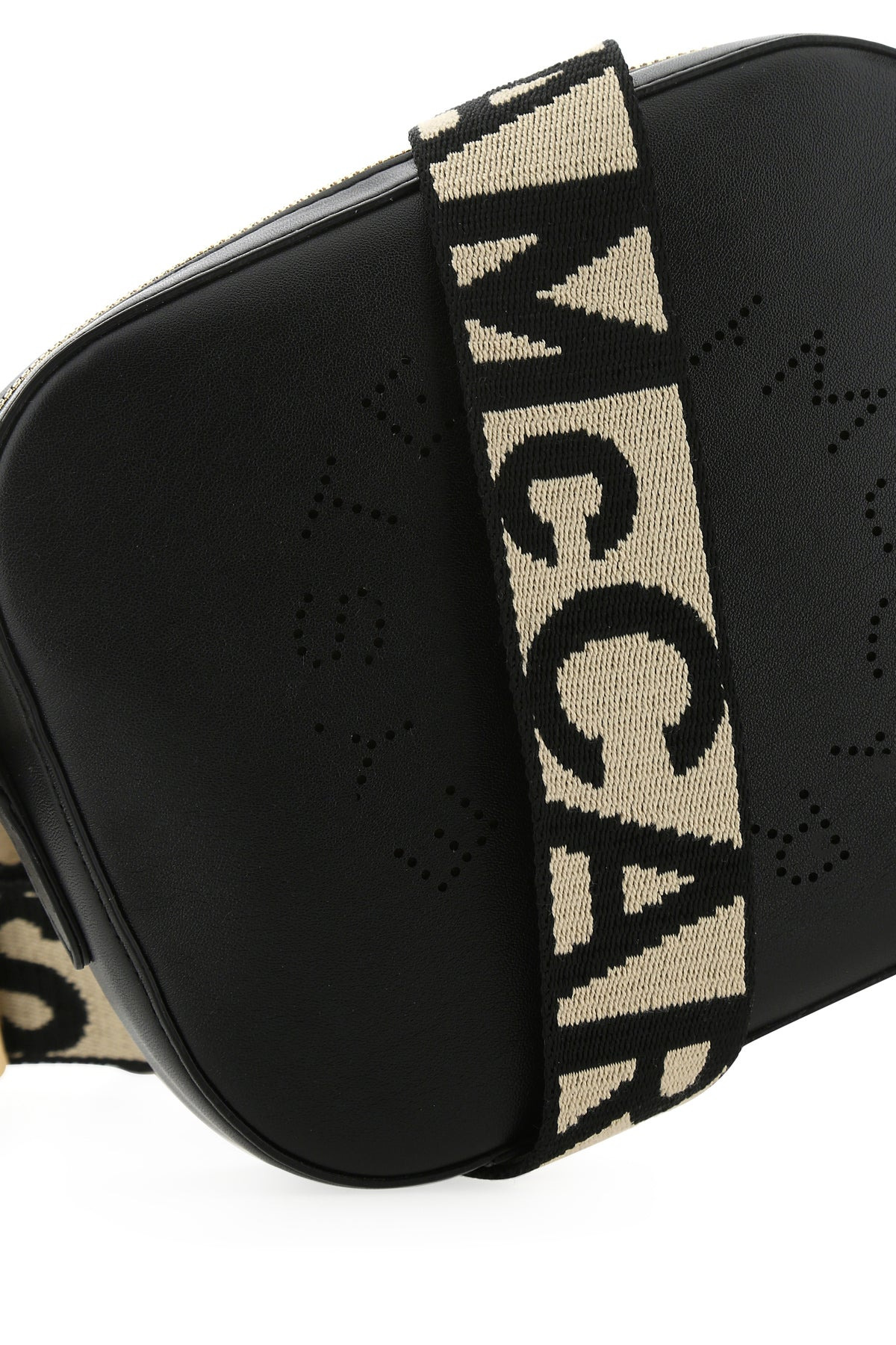 Black alter nappa mini Stella Logo crossbody bag - 4
