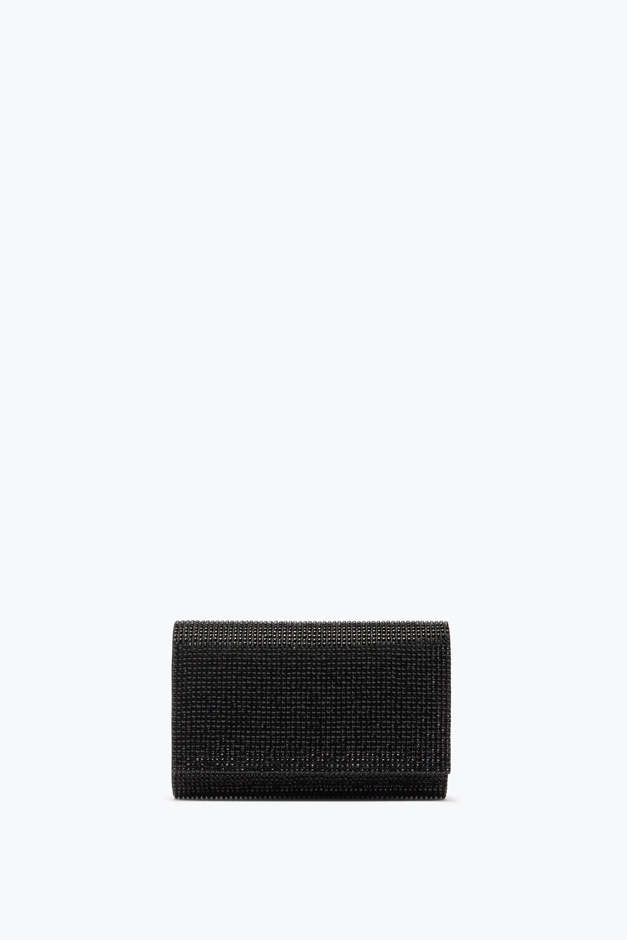 Aida Black Clutch With All-Over Crystals - 1