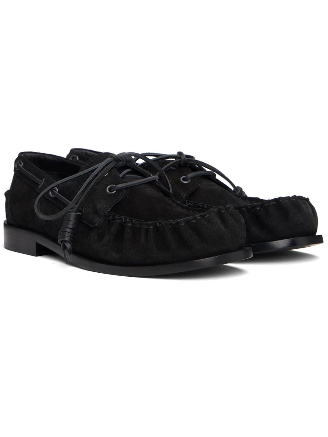 Black Suede Boat Shoes - 4
