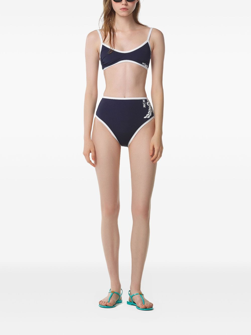 logo-detail high-waisted bikini - 3