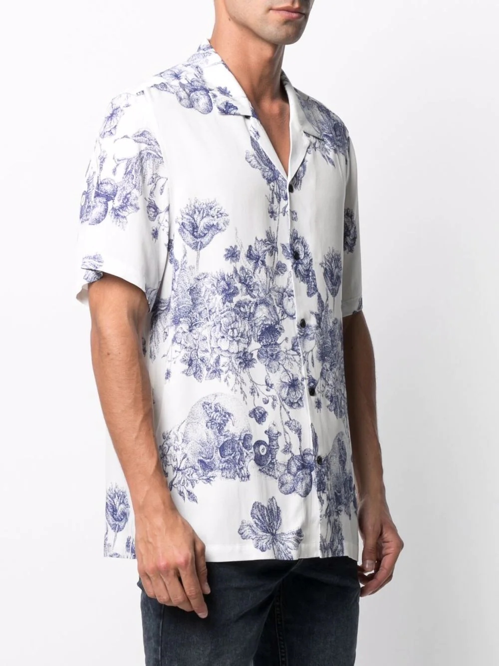 floral-print short-sleeved shirt - 3