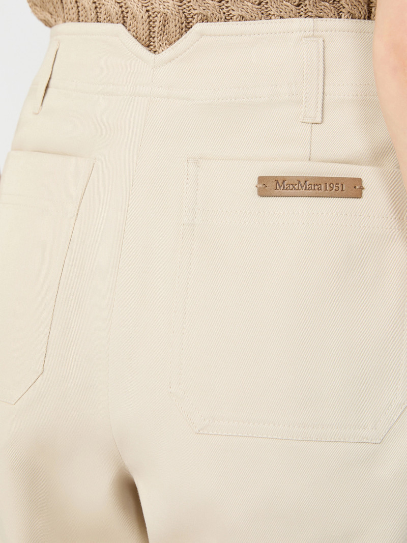BAUTTA Cotton bull denim cargo trousers - BEIGE 5