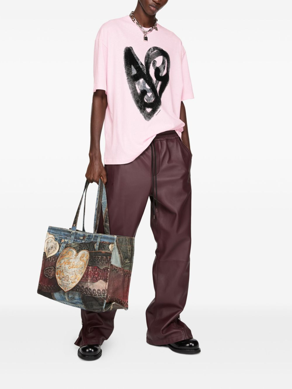 heart-print T-shirt - 3