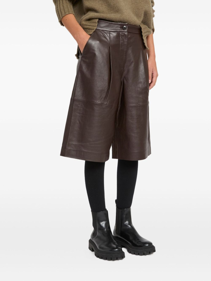 lamb-leather bermuda shorts 3