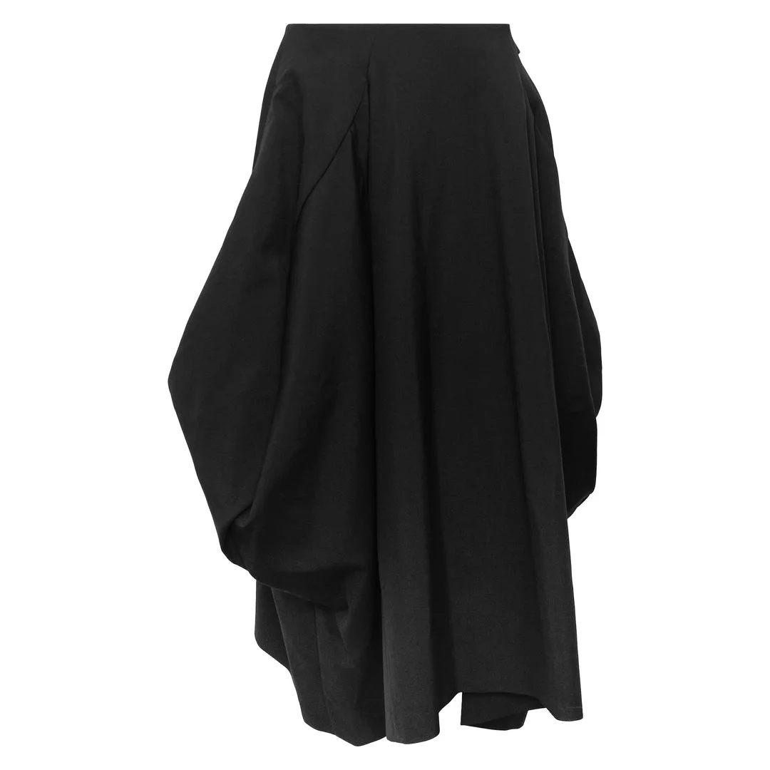 Structured Voluminous Pleated Skirt - 1