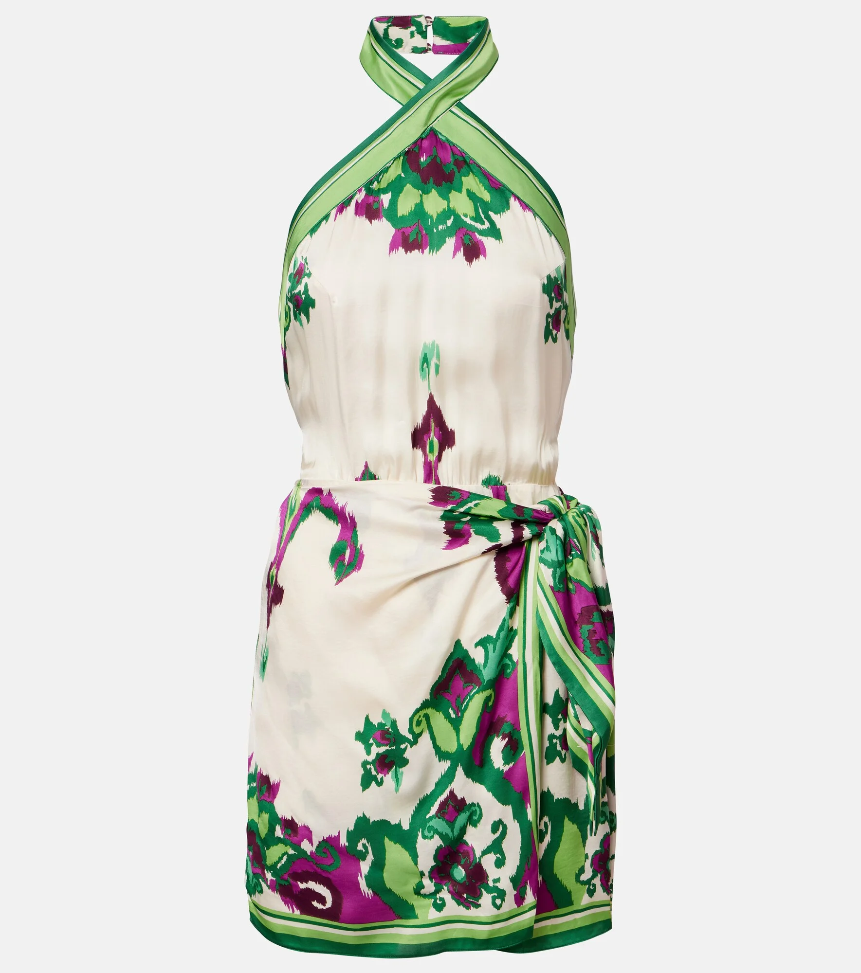 Aya printed halterneck minidress - 1