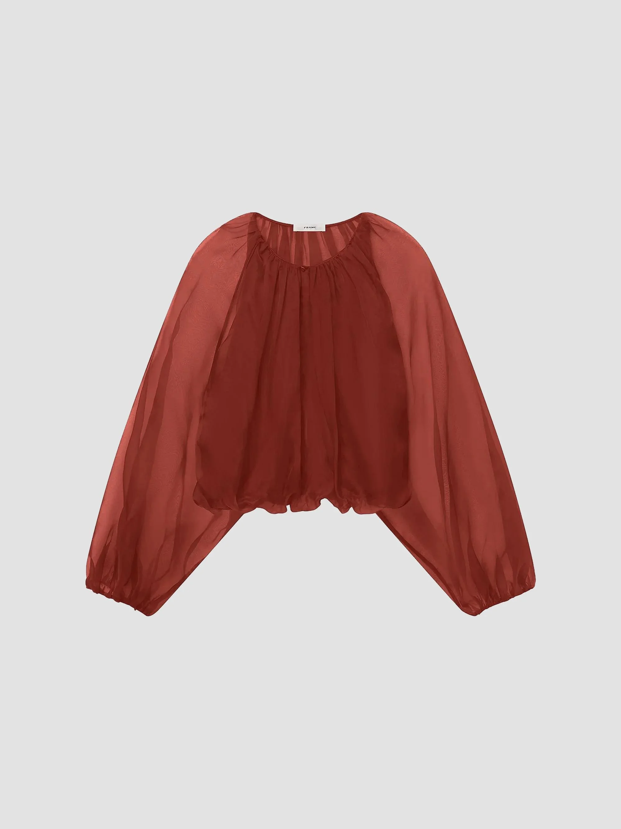 Women's The Sheer Balloon Blouse - Paprika - 1