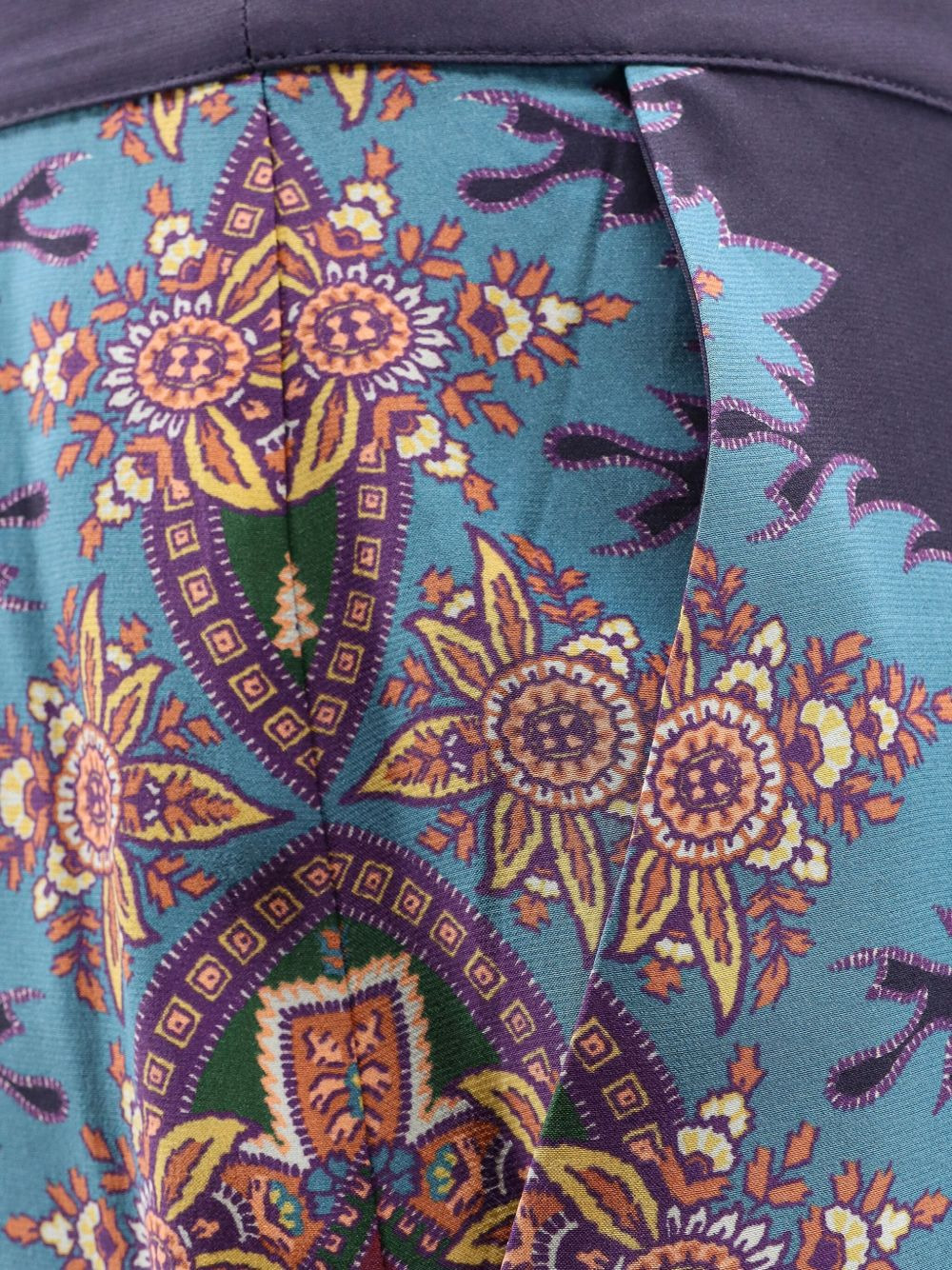 paisley-print side-panel trousers - 3