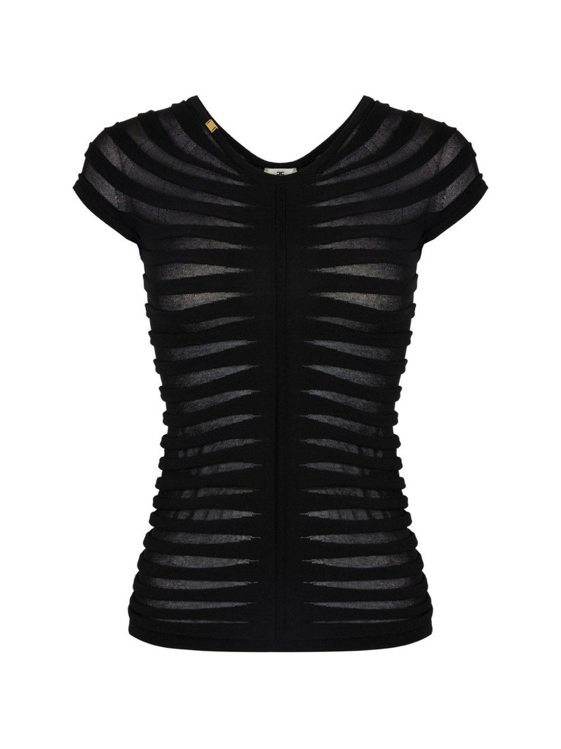 short-sleeve scoop-neck top 1